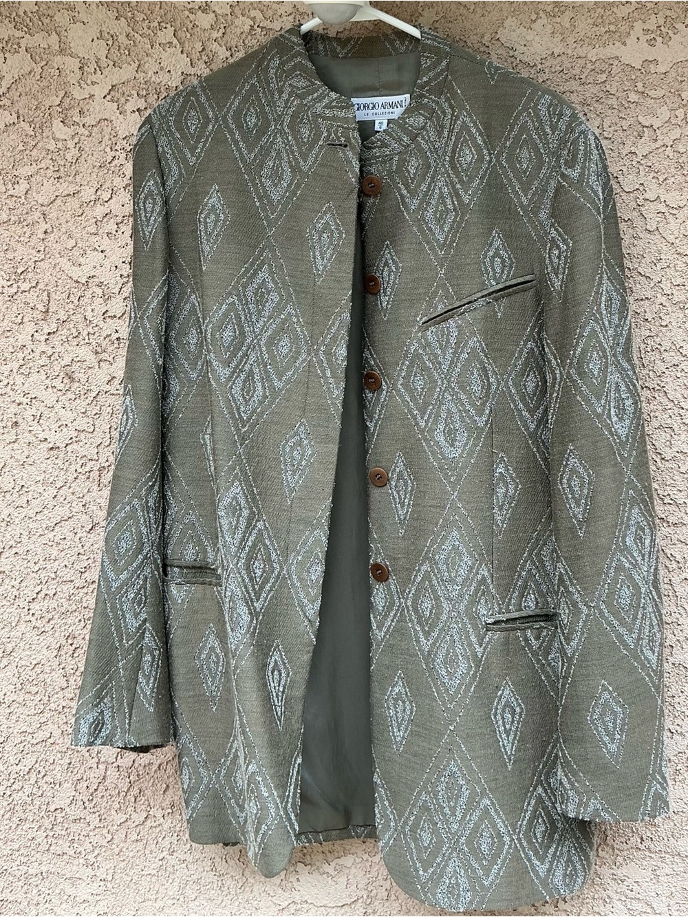 Giorgio Armani LE COLLEZIONI made in Italy blazer coat jacket button front 40 6 - Picture 14 of 15